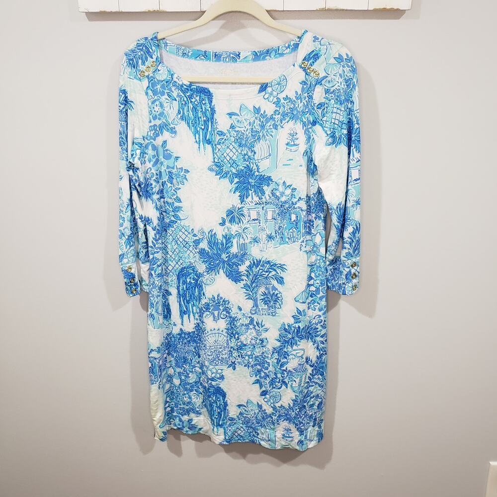 Lilly Pulitzer Sophie Dress Toile Me About It Blue White Size Medium